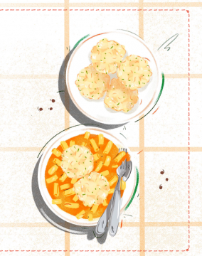Vorschaubild Fisolengulasch mit Semmelknödel © Carina Lindmaier