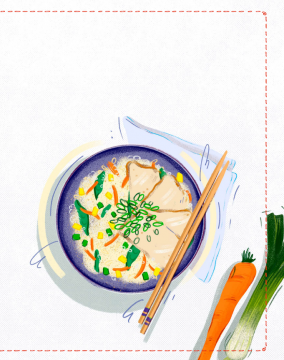 Vorschaubild Gebratenes Streifengemüse mit Tofu und Hirse © Carina Lindmaier