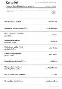 Mediendetails: Arbeitsblatt Kartoffel-Spannspielblatt (leicht) 