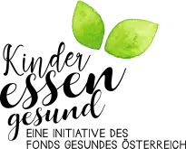 Kinder essen gesund Logo mit FGÖ Nennung