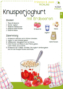 Mediendetails: Knusperjoghurt mit Erdbeeren Frühling