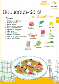 Mediendetails: Couscous-Salat mit Schafkäse Sommer