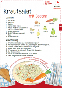 Mediendetails: Kraut­salat mit Sesam Herbst