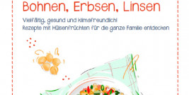 Vorschaubild Rezeptbroschüre Bohnen, Linsen, Erbsen - vielfältig, gesund und klimafreundlich