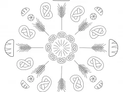 Arbeitsblatt Getreide-Mandala Projekt Schmatzi