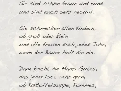 Arbeitsblatt Kartoffel-Lied Projekt Schmatzi