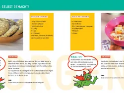 Ansicht Dinkelweckerl und Power Müsli