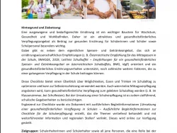 Voransicht Checkliste Schulverpflegung