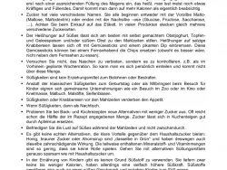 Seitenansicht Tipps im Umgang mit Süßigkeiten