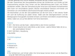 Voransicht Genussdetektive Unterrichtseinheiten Vorbereitung