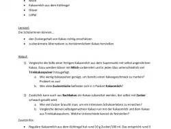 Praktische Übung: So viel Zucker steckt in Kakao