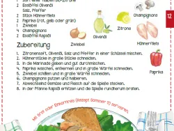 Vorschaubild Herbstrezept Hühner-Spieße mit Champignons