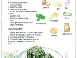 Frühlingsrezept Spinatknödel mit Parmesan