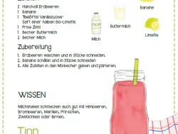 Frühlingsrezept Milchshake