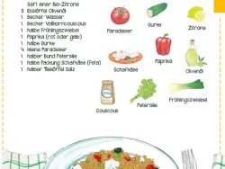 Sommerrezept Couscous-Salat mit Schafkäse