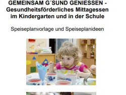 Vorschaubild Speiseplanvorlage Kindergarten und Schule © Gesundheitsfonds Steiermark