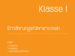 Deckblatt Ernährungsführerschein 1. Klasse / © aks Gesundheit