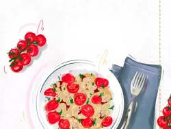 Vorschaubild Wachtelbohnensalat mit Zwiebeln und Tomaten © Carina Lindmaier