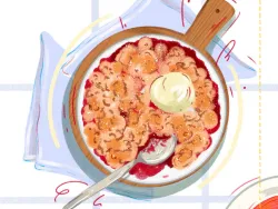 Vorschaubild Apfel-Linsen-Crumble mit Brombeeren © Carina Lindmaier