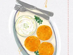 Vorschaubild Linsenlaibchen mit Joghurtdip © Carina Lindmaier