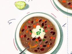 Vorschaubild Schwarze Bohnensuppe mit Tomaten © Carina Lindmaier