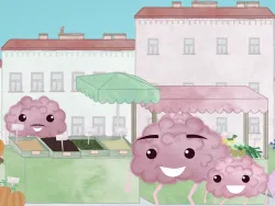 Gehirnchen beim Einkaufen am Markt