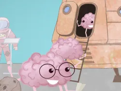 Brainy mit Raumschiff © GÖG/FGÖ