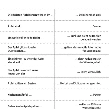 Arbeitsblatt Apfel Spannspielblatt Projekt Schmatzi