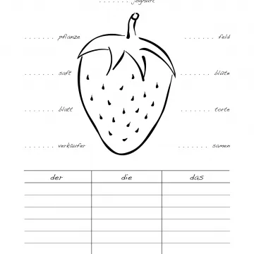 Arbeitsblatt Erdbeere-Rund-um Projekt Schmatzi