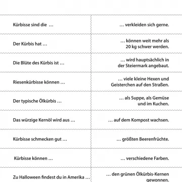 Arbeitsblatt Kürbis-Spannspielblatt Projekt Schmatzi