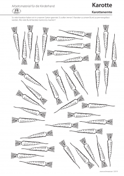Arbeitsblatt Karotte-Ernten Projekt Schmatzi