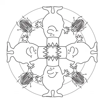 Arbeitsblatt Kartoffel-Mandala Projekt Schmatzi