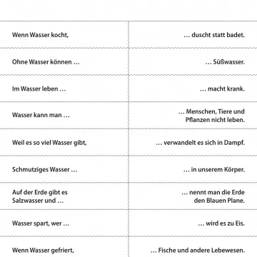 Arbeitsblatt Wasser-Spannspielblatt Projekt Schmatzi