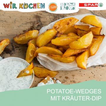 Abbildung Rezeptkarte Potato Wedges mit Kräuterdip