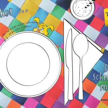 Voransicht Fito Fit Ausmalvorlage Tischset