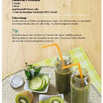 Ansicht Gurken-Kiwi-Smoothie