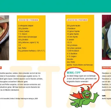 Ansicht Mittagsrezepte