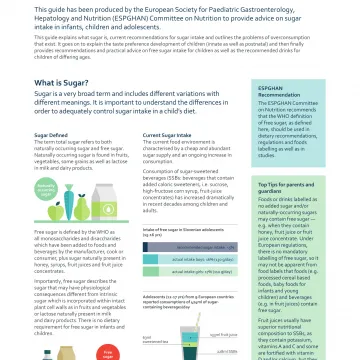 Voransicht Sugar Intake in Infants, Children and Adolescents