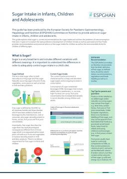 Voransicht Sugar Intake in Infants, Children and Adolescents