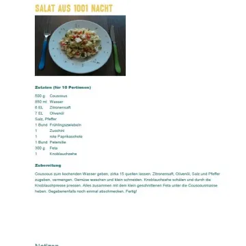 Voransicht Salat aus 1001 Nacht