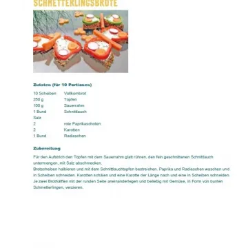 Voransicht Schmetterlingsbrote