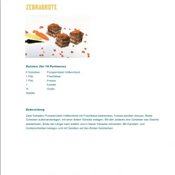 Voransicht Zebrabrote