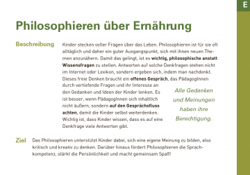 Philosophieren über Ernährung