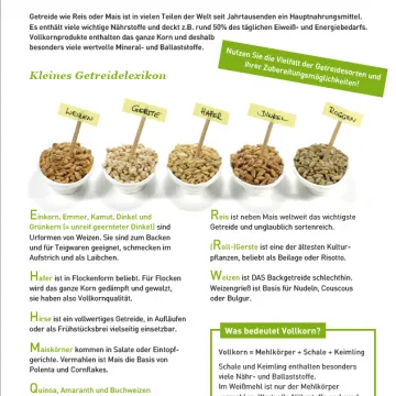 Voransicht Getreide und Getreideprodukte