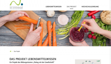 Vorschau Lebensmittelwissen Website