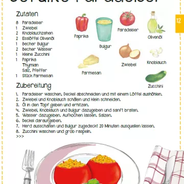 Sommerrezept Gefüllte Paradeiser