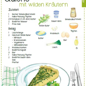 Frühlingsrezept Quiche mit wilden Kräutern