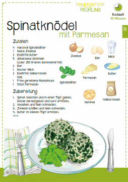 Frühlingsrezept Spinatknödel mit Parmesan