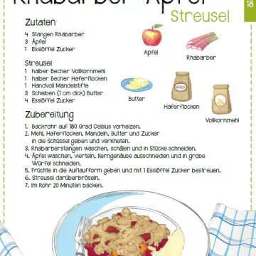 Frühlingsrezept Rhabarber-Apfel Streusel