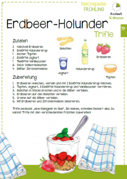 Frühlingsrezept Erdbeer-Holunder Trifle